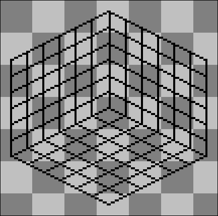 Aseprite Isometric Guidelines 等角透視網格輔助線產生預覽（來源：itch.io / Noesteryo）