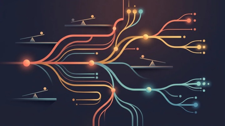 2026 專用 AI 決策模型架構與多源路由比較插畫