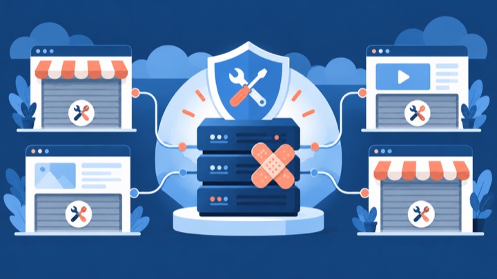 Online services temporarily closing while a shared server receives security repairs after the critical PHP vulnerabilities